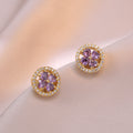 Pendientes de Trébol Morado