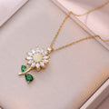 Collar de girasol con movimiento