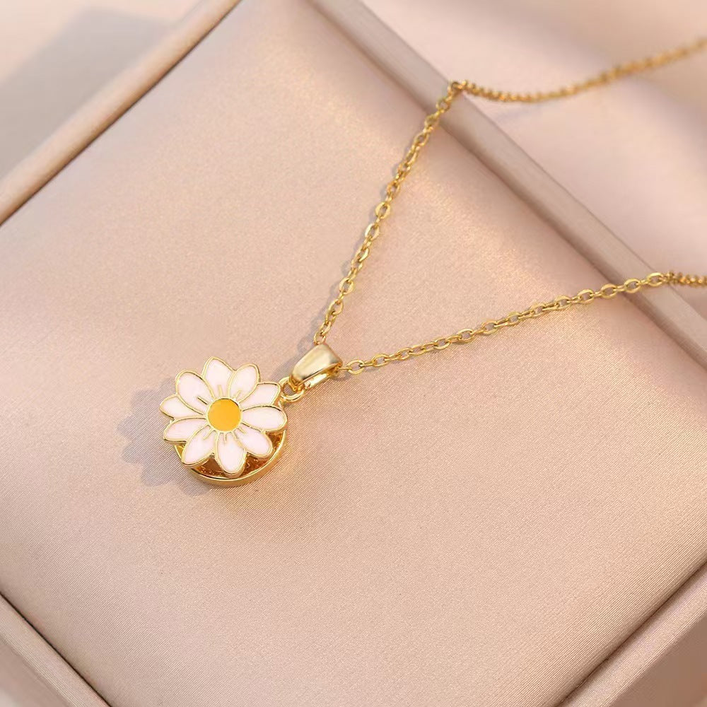 Collar de flor margarita con movimiento